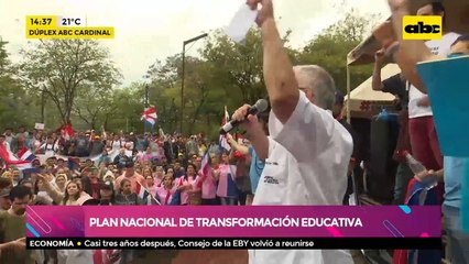 Ministro de la Educación sobre  Plan Nacional de Transformación Educativa
