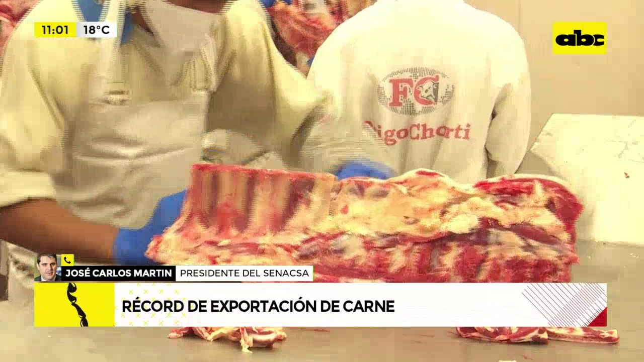 Récord de exportación de carne