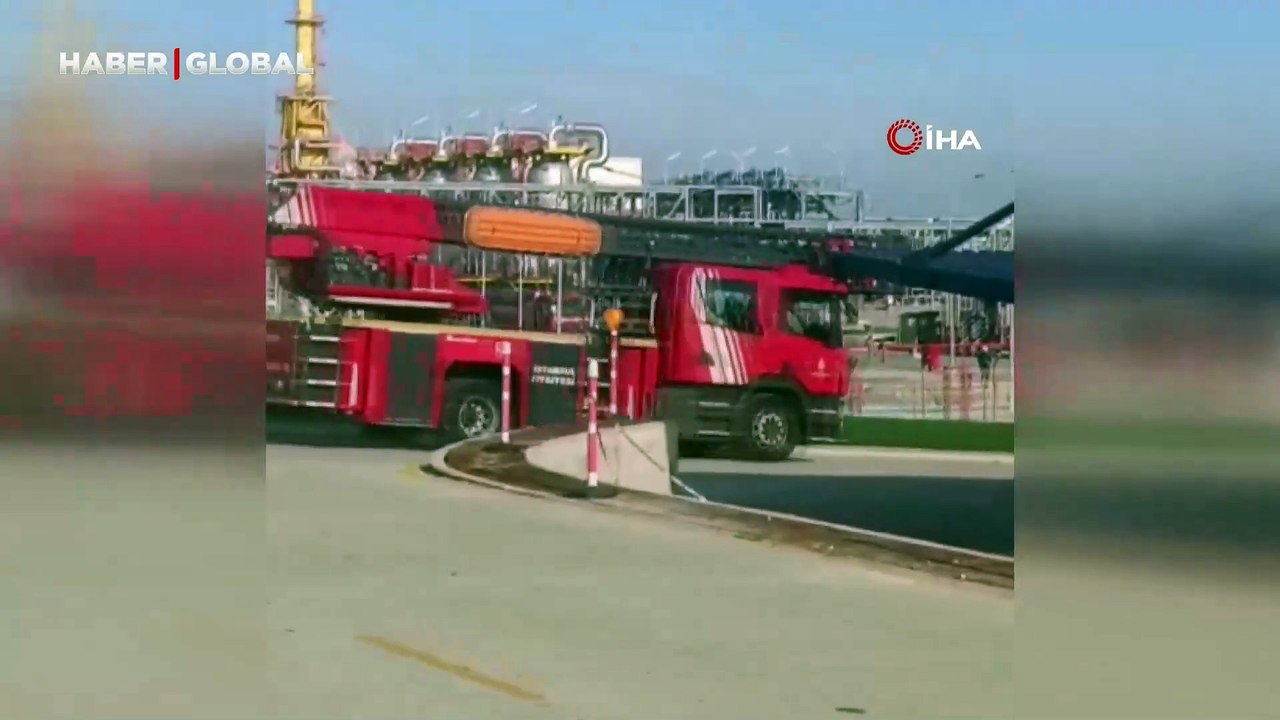 Silivri'de Botaş tesislerinde yangın! Bölge tah...