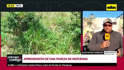 Aprehensión de una pareja de indígenas