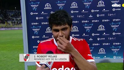 Robert Rojas después de volver a jugar en River Plate