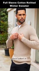 Full Sleeve Cotton Knitted Winter Sweater for Man