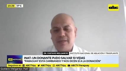 INAT: Un donante pudo salvar 10 vidas