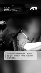 ¡Peligrosa persecución! Taxi salva vida de mujer durante ataque de su esposo (VIDEO)