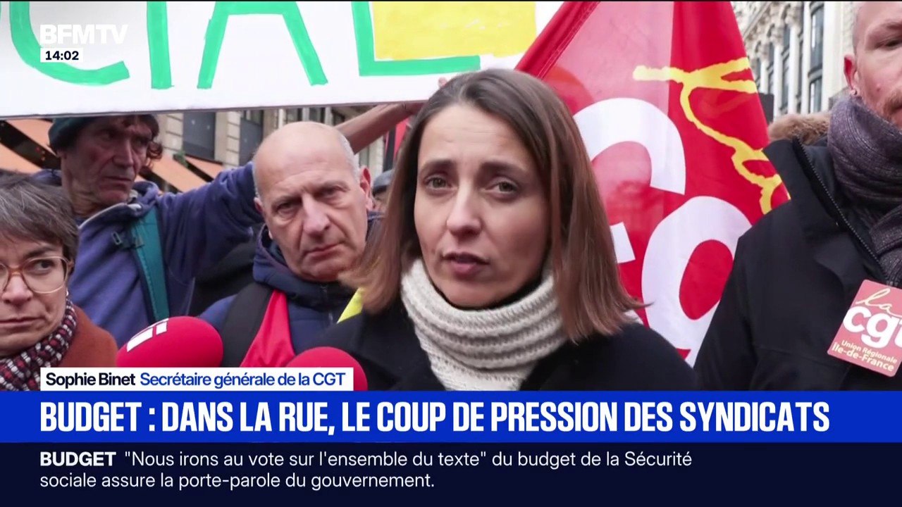 Budget: "Il faut retirer les horreurs qui sont toujours dans le budget aujourd'hui", assure Sophie Binet (CGT)
