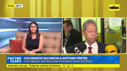 “Abrazo republicano” entre colorados salva a Antonio Fretes del juicio político