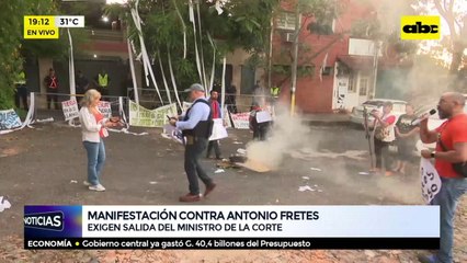 Manifestación contra Antonio Fretes
