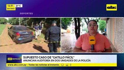 Supuesto caso de “gatillo fácil”