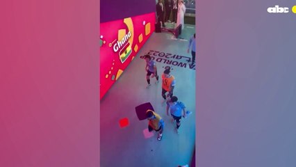 El enojo de Cavani tras la eliminación de Uruguay