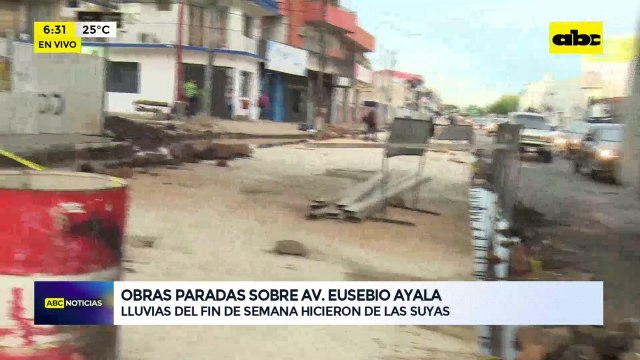 Obras paradas sobre Avda. Eusebio Ayala