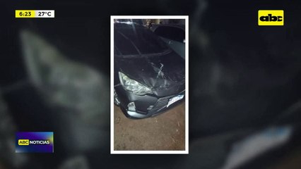 Motociclista chocó contra un vehículo