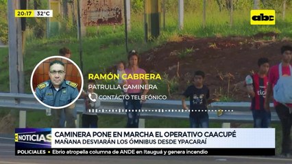 Caminera pone en marcha operativo Caacupé