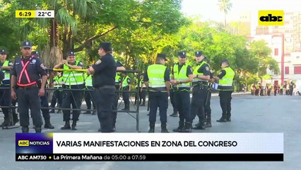 Manifestaciones en zona del Congreso