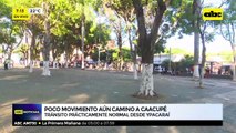 Poco movimiento aún camino a Caacupé