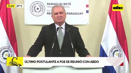 Último postulante se reunió con Abdo