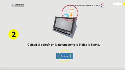 Paso a paso: Cómo usar la máquina de votación