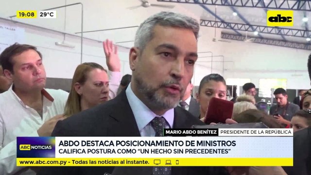 Abdo destaca posicionamiento de ministros