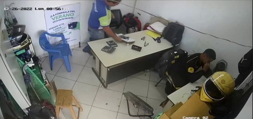 Ladrones estación de servicio y roban la recaudación del fin de semana en Lambaré