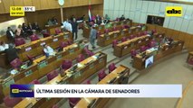 Última sesión en la Cámara de Senadores