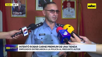 Intentó robar carne premium de una tienda
