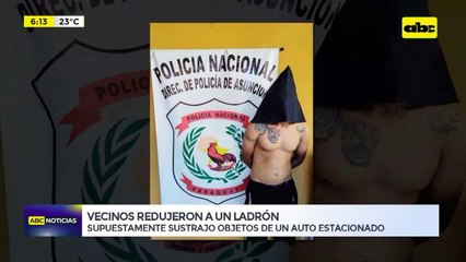 Vecinos redujeron a un ladrón