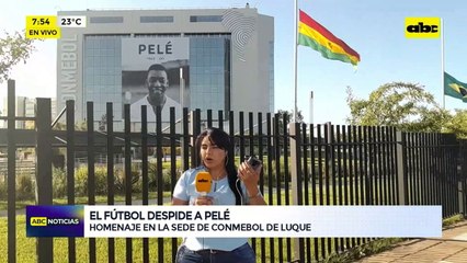 El homenaje a Pelé en la sede de Conmebol en Luque