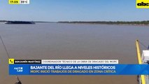 Bajante del río llega a niveles históricos