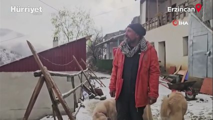 Erzincan’ın Refahiye ilçesinde kar yağışı etkili oldu