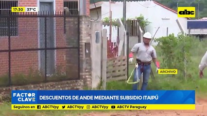 Descuentos de ANDE mediante subsidio Itaipú