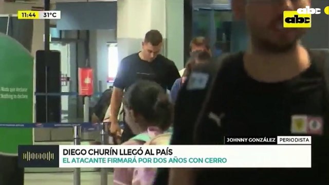 Diego Churín llegó al país