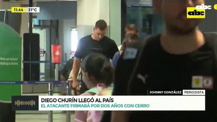 Diego Churín llegó al país