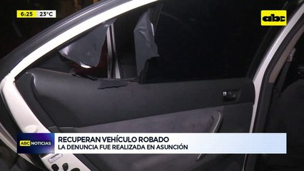 Recuperan vehículo robado