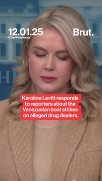 Karoline Levitt responds to reporters about the Venezuelan boat strikes on alleged drug dealers.