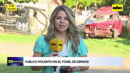 Vuelco violento en el túnel de Semidei