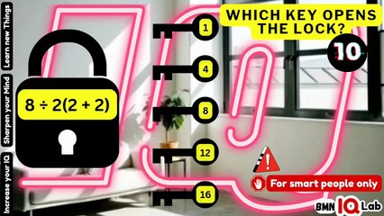 Which key opens the lock? 🔐