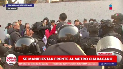 Operadores de ferias se manifiestan frente al Metro Chabacano | DPC con Paola Rojas