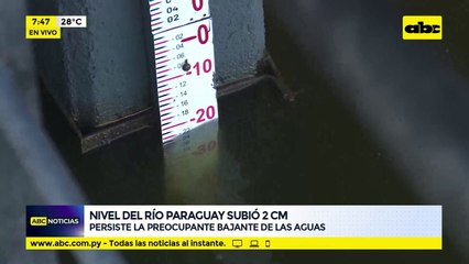 Nivel del río Paraguay subió 2 cm