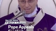 Pope Appeals For Unity in The Middle East