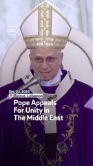 Pope Appeals For Unity in The Middle East