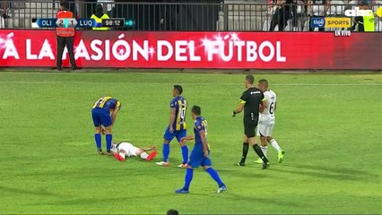 El momento de la lesión de Diego Torres contra Sportivo Luqueño