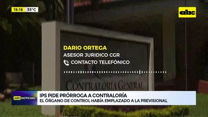 IPS pide prórroga a contraloría