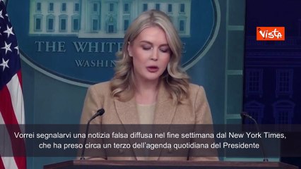 Leavit (portavoce Casa Bianca) attacca NYT: "Lei è la stessa che diceva Biden sta bene"