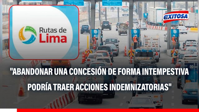 Antonio Álvarez sobre Rutas de Lima: Abandonar una concesión de forma intempestiva podría haber traído acciones indemnizatorias