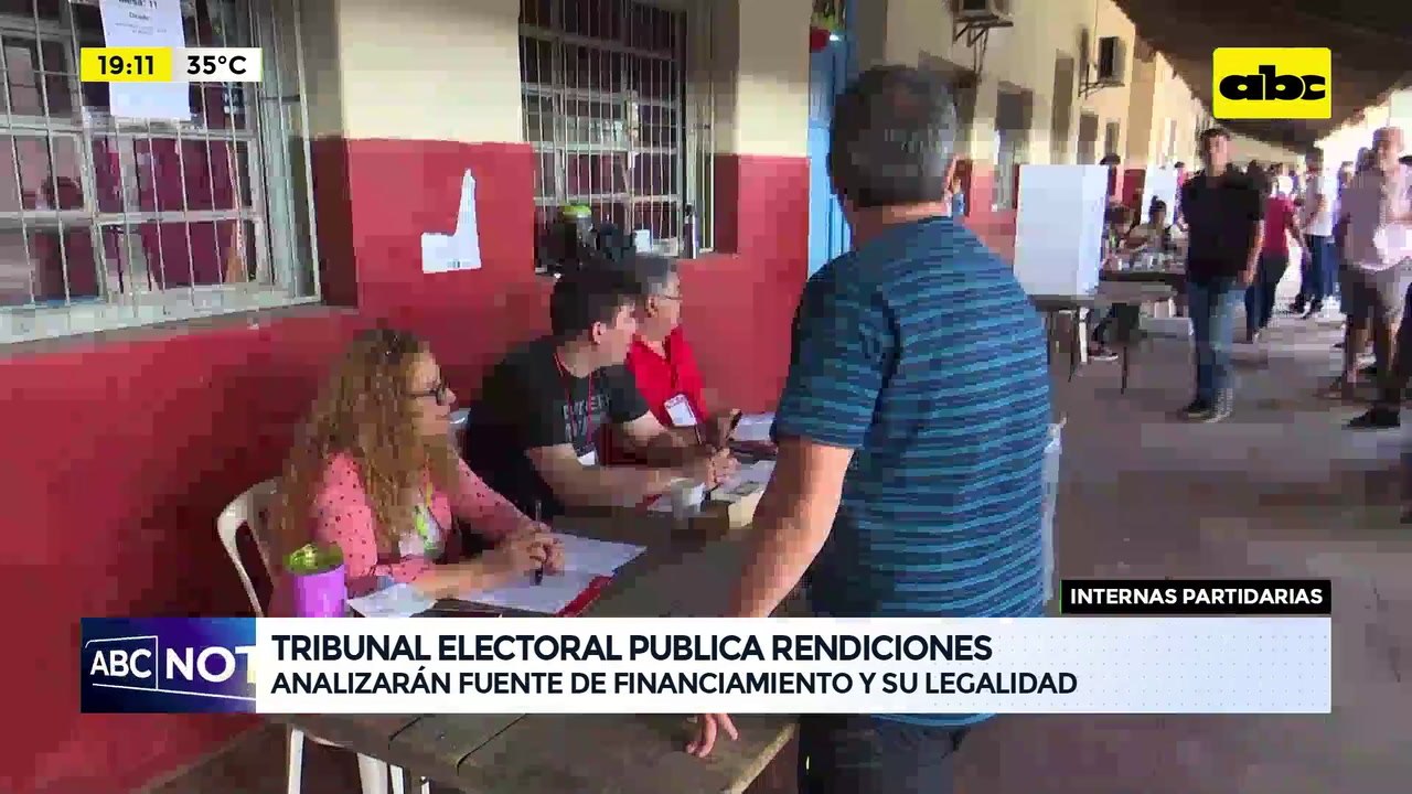 Tribunal Electoral publica rendiciones