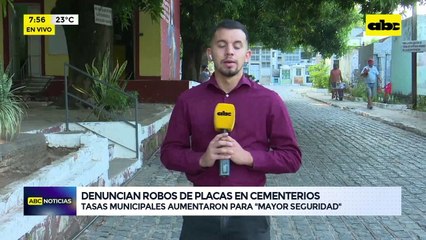 Denuncian robos de placas en cementerio