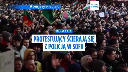 Protest przeciwko budżetowi w Sofii skończył się podpalaniem koszy na śmieci