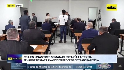 CSJ: en unas tres semanas estaría la Terna