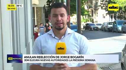 Anulan reelección de Jorge Bogarín