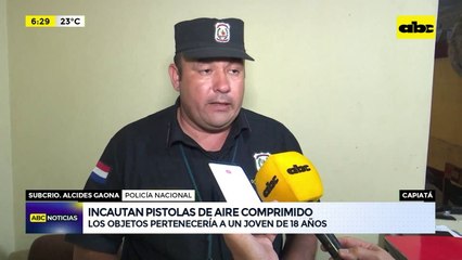 Capiatá: policía incauta pistolas de aire comprimido