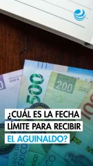 ¿Cuál es la fecha límite para recibir el aguinaldo?